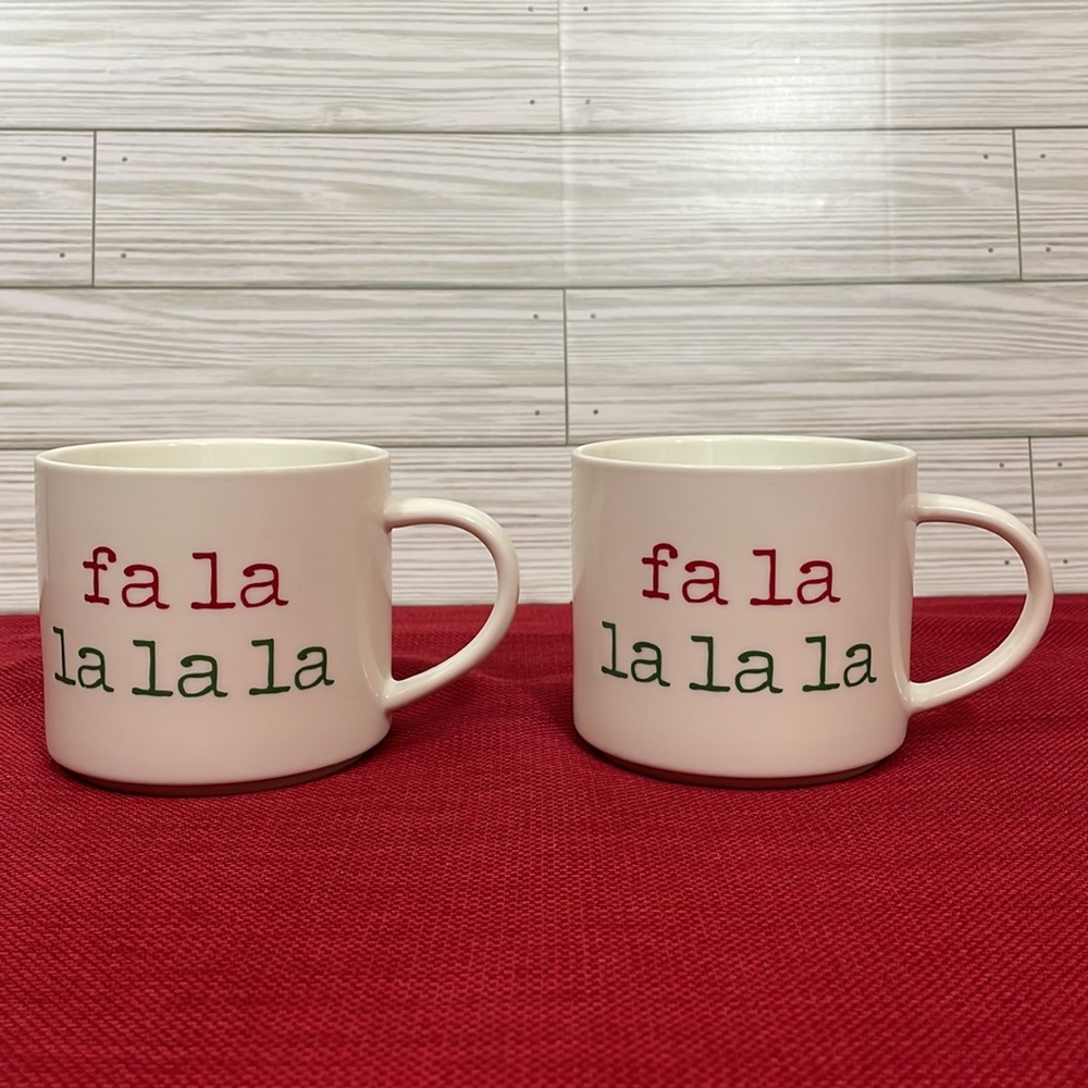 Threshold Holiday “fa la la la la “Mugs -Set of 2